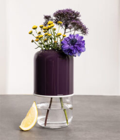 Alternative view of Capsule vase clear/purple