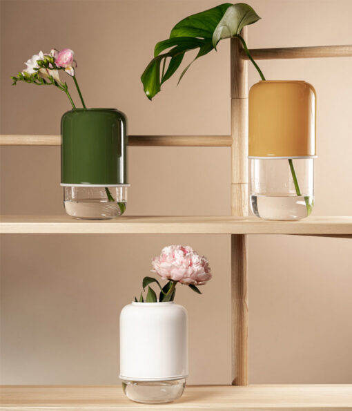Capsule vase clear/mustard - Afbeelding 3