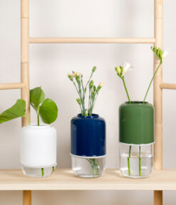 Alternative view of Capsule vase clear/navy blue