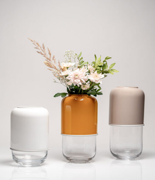 Capsule vase clear/mustard - Afbeelding 4