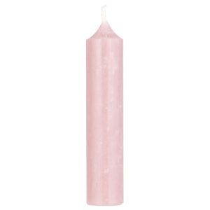 Kaars short light pink rustic H11