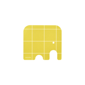 Elephant coaster yellow 11x10cm