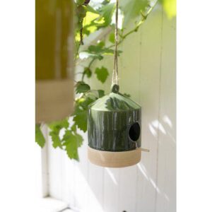 Alternative view of LOLA Bird House Green/Natural 13x18+20cm