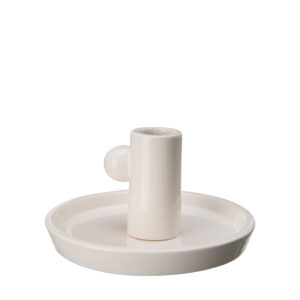 MARY Candle Holder White 14x8cm