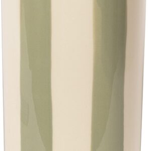 Vaas gestreept, verte/brown, 20x10