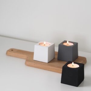 Cube T-light Grey